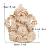 ERMAKOVA Sandstone Ganesha Figurine Buddha Meditation Thinker Sculpture Egyptian Cat Statue