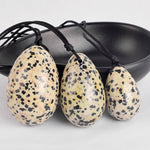 Drilled Yoni Eggs Dalmatian Jasper