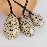 Drilled Yoni Eggs Dalmatian Jasper