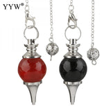 Natural Stone Pendulum Circular Cone Charms