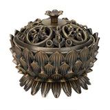 Lotus Shape Sandalwood Censer Incense Holder