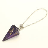 Natural Obsidian Pyramid Stone Pendulum