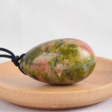 Drilled Yoni Eggs Unakite Jasper Jade Massage Stones