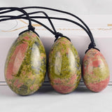 Drilled Yoni Eggs Unakite Jasper Jade Massage Stones