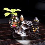 Smoke Mountain River Waterfall Backflow Incense Burner