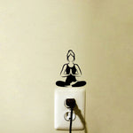 Fashion Yoga Meditation Vinyl Wall Decals Light Switch Stickers