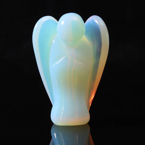 KiWarm Angel Shape Opalite Crystal Stone