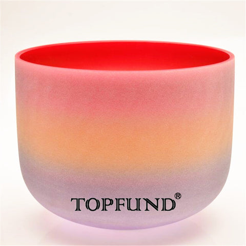 TOPFUND C Note Root Chakra Quartz Crystal Singing Bowl