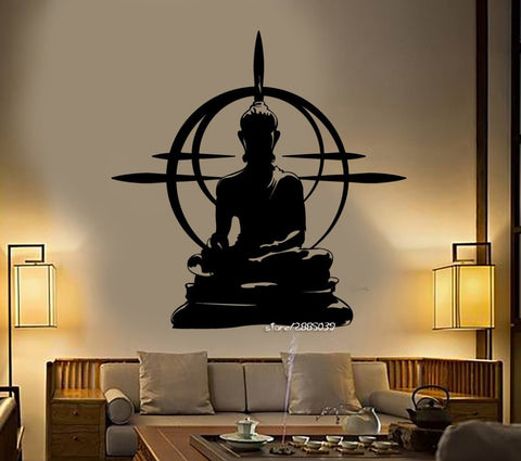 Buddha Vinyl Wall Stickers Removable Wall Decals