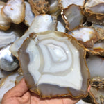 Natural Original Grey Agate Gemstone Platter