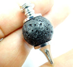 Natural Stone Lava Bead Volcanic Rock Handmade Healing Pendulum