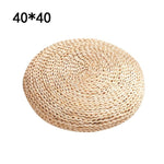 Tatami Futon Meditation Cushion Thickening Yoga Circle Corn Husk Straw Braid Mat Japanese Style Cushion with Silk Wadding