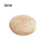 Tatami Futon Meditation Cushion Thickening Yoga Circle Corn Husk Straw Braid Mat Japanese Style Cushion with Silk Wadding