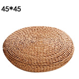 Tatami Futon Meditation Cushion Thickening Yoga Circle Corn Husk Straw Braid Mat Japanese Style Cushion with Silk Wadding