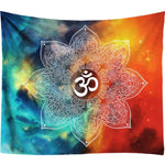 Indian Buddha Statue Meditation 7 Chakra Tapestry Wall Hanging  Mandala Tapestries Wall Cloth