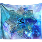 Indian Buddha Statue Meditation 7 Chakra Tapestry Wall Hanging  Mandala Tapestries Wall Cloth