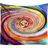 Indian Buddha Statue Meditation 7 Chakra Tapestry Wall Hanging  Mandala Tapestries Wall Cloth