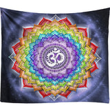 Indian Buddha Statue Meditation 7 Chakra Tapestry Wall Hanging  Mandala Tapestries Wall Cloth