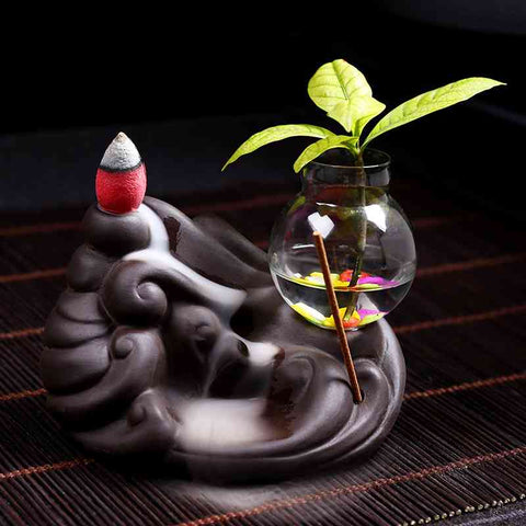 Smoke Mountain River Waterfall Backflow Incense Burner