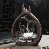 Smoke Waterfall Lotus Flower Stick Incense Holder