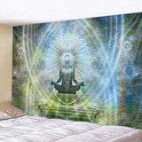 Indian Buddha Statue Meditation Tapestry Wall Hanging Mandala Tapestries Wall Cloth