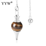 Natural Stone Pendulum Circular Cone Charms