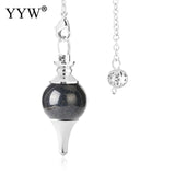 Natural Stone Pendulum Circular Cone Charms